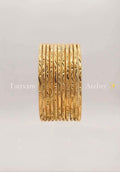 4pcs Bangle Stack, Tattvam Atelier 24ct Gold Plated Bangle for Daily Wear - Dainty & Lightweight - Tattvam.atelier