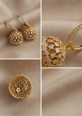 Ishwari Pave Jhumki Earrings 18K Gold Plated Brass Traditional Baby Jhumka - Tattvam.atelier